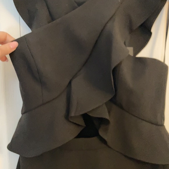 BCBG Careen cross front dress in black - Picture 3 of 6